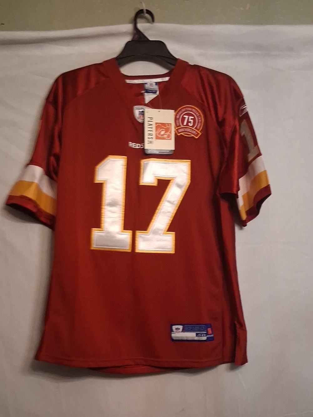 Redskins NFL Team Red Short-Sleeve Jersey - #17 Size 48